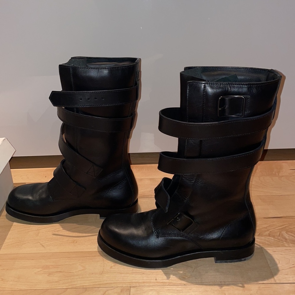 Helmut Lang moto boots black leather - Picture 3 of 7